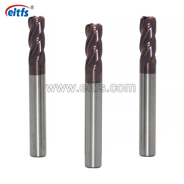 HRC 50 4 Flute Corner Radius End Mill for Face Milling
